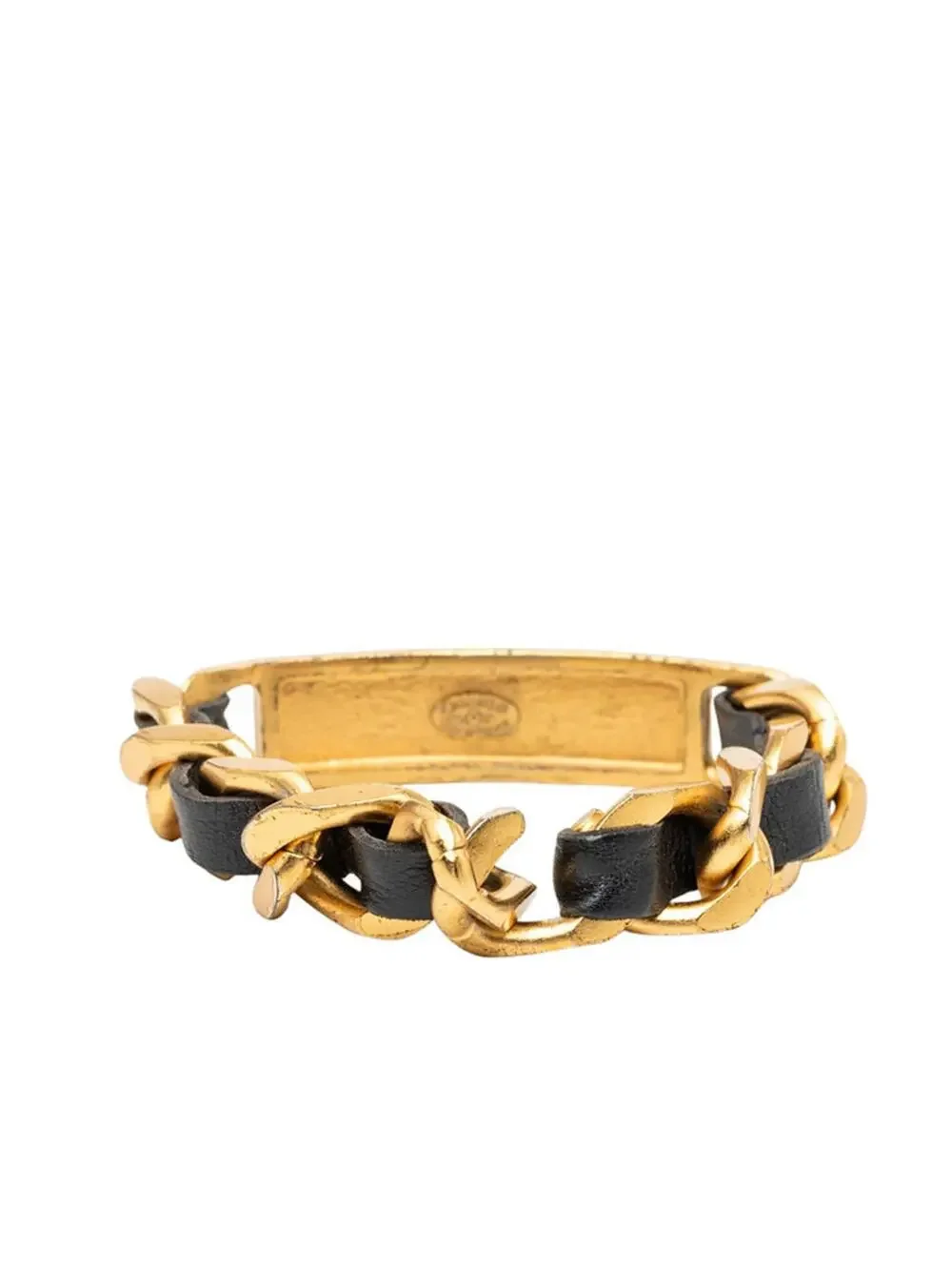 Chanel Vintage Bracelet Leather Black #343234C10B